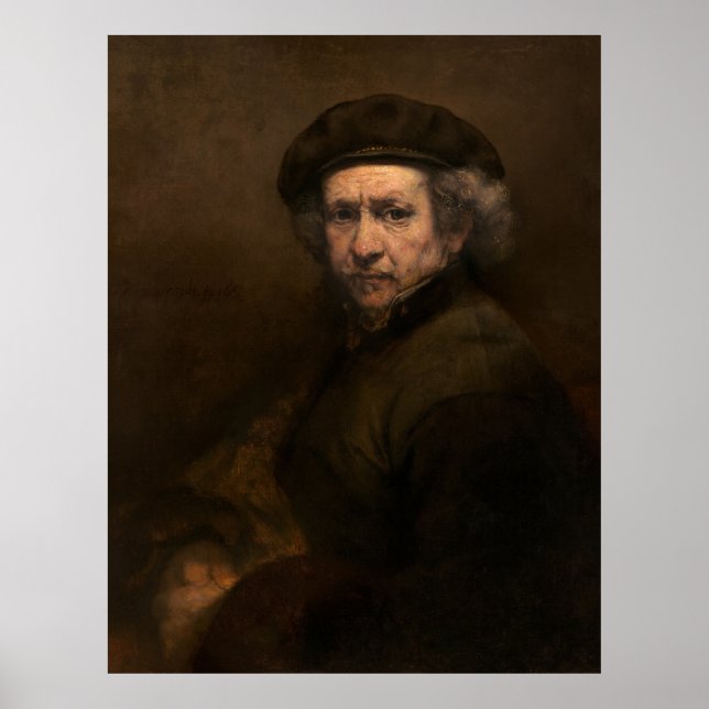 Rembrandt Självporträtt: Dutch Golden Age Painter Poster (Framsidan)