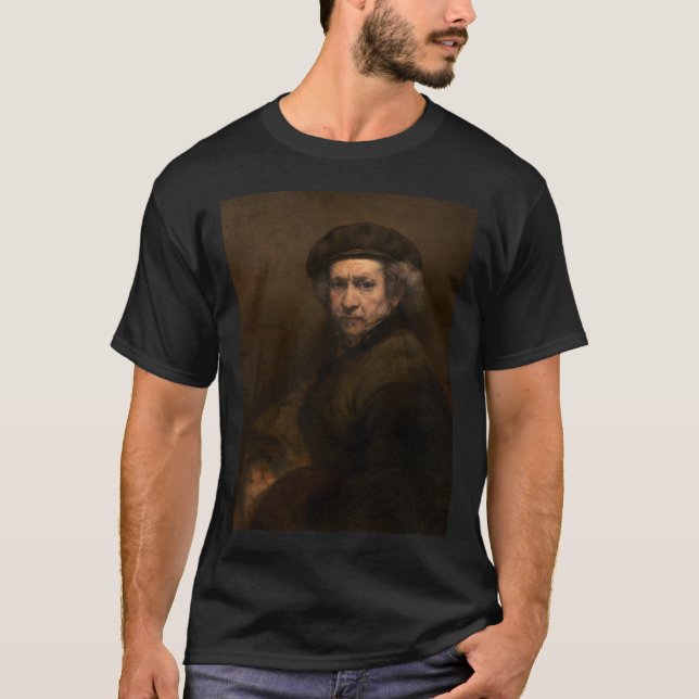 Rembrandt Självporträtt: Dutch Golden Age Painter T Shirt (Framsida)