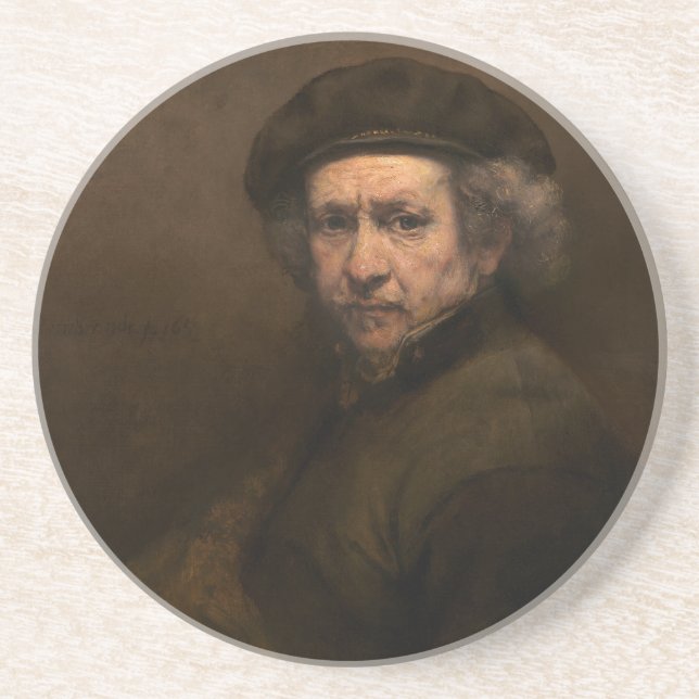 Rembrandt Självporträtt: Dutch Golden Age Painter Underlägg (Framsidan)
