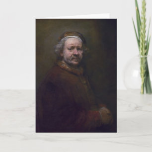 Rembrandt självporträtt in på åldern av 63 kort