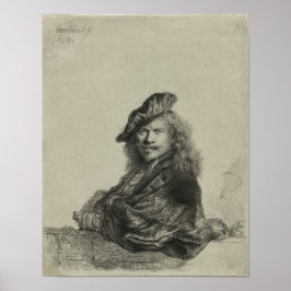 Rembrandt Självporträtt Sketch Poster