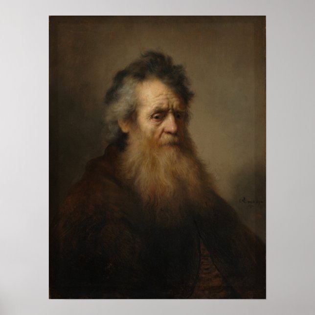 Rembrandt - Skäggig gammal man Poster (Framsidan)