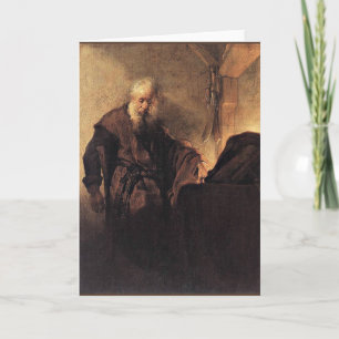 Rembrandt - St. Paul på skrivbordet Kort