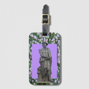 Rembrandt Statue med Tulips Luggage Tag Bagagebricka