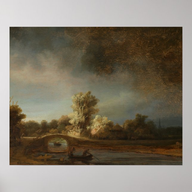 Rembrandt Stone bridge Poster (Framsidan)