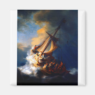 Rembrandt Storm on Sea of Galilee Magnet