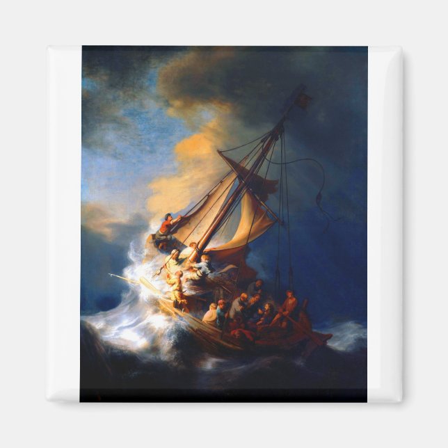 Rembrandt Storm on Sea of Galilee Magnet (Framsidan)