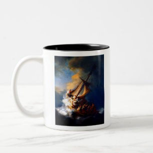 Rembrandt Storm on Sea of Galilee Två-Tonad Mugg