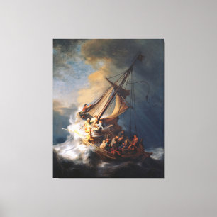 Rembrandt Storm Sea of Galilee Painting Canvastryck