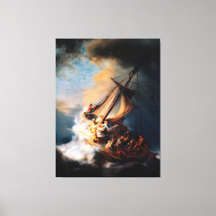 Rembrandt - Stormen of the Sea of Galilee Canvastryck