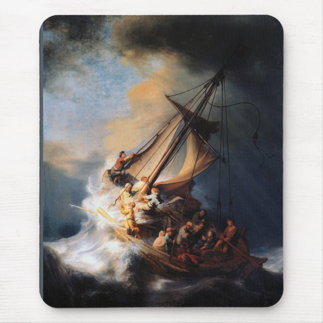 Rembrandt - Stormen of the Sea of Galilee Musmatta (Framsidan)