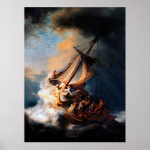 Rembrandt - Stormen of the Sea of Galilee Poster