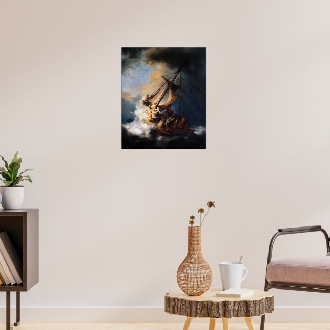Rembrandt - Stormen på Galileiska sjön Poster (Vardagsrum 3)