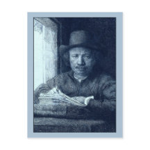 Rembrandt Teckning på en Window