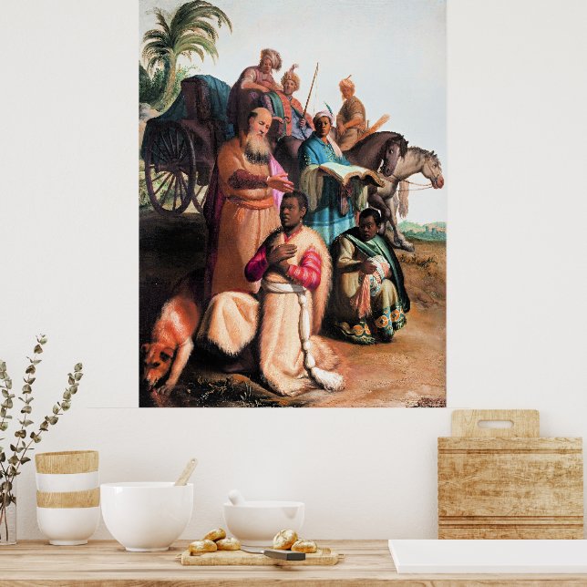 Rembrandt - The Baptism of the Eunuch, Poster (Kök)