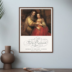 Rembrandt the Jewish Bride Painting Art Print Poster