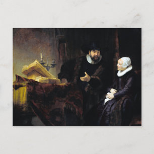 Rembrandt the Mennonite Preacher Anslo and Makfe Vykort