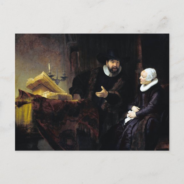 Rembrandt the Mennonite Preacher Anslo and Makfe Vykort (Framsida)