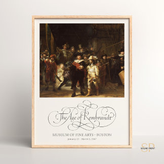 Rembrandt the Natt Watch Art Print Vintage Poster