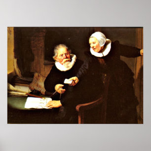 Rembrandt: The ShipBuilder och hans fru, 1633 Poster