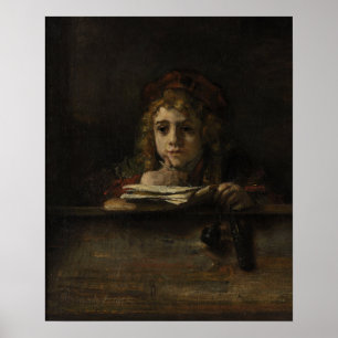 Rembrandt - Titus på hans skrivbord Poster