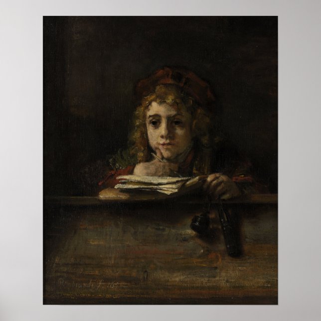 Rembrandt - Titus vid skrivbordet Poster (Framsidan)