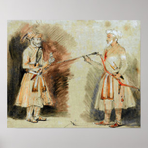Rembrandt - Två indiska Noblemen 1654 Poster