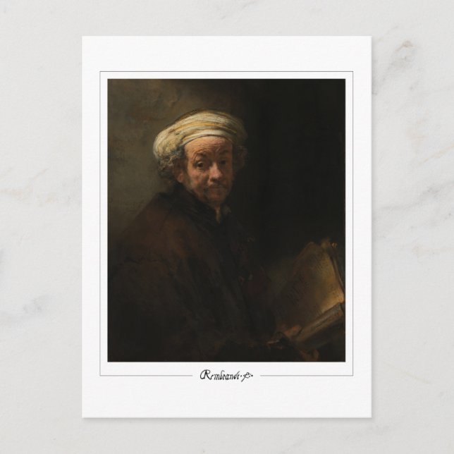 Rembrandt van Rijn #373 - Fine Art Vykort (Framsida)