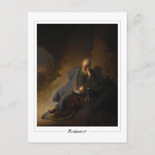 Rembrandt van Rijn #609 - Fine Art Vykort (Framsida)