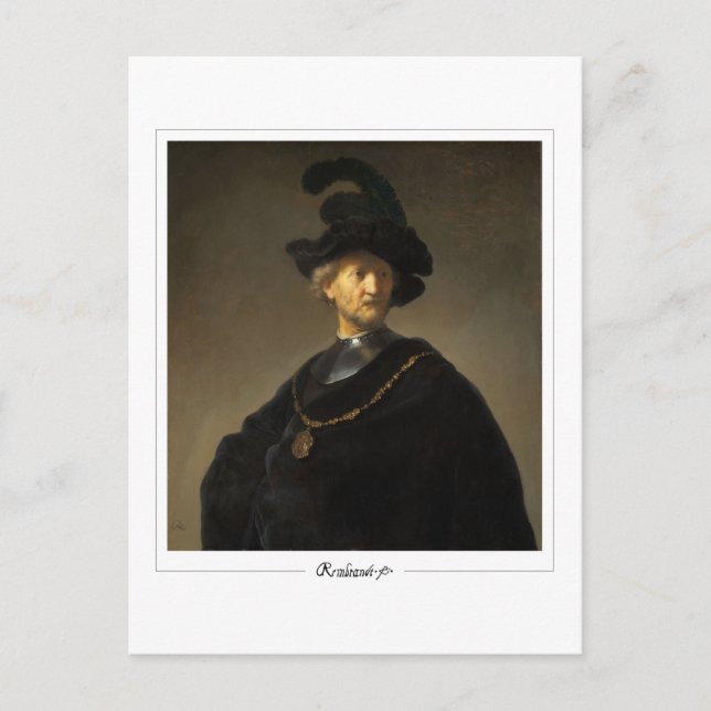 Rembrandt van Rijn #713 - Fine Art Vykort (Framsida)