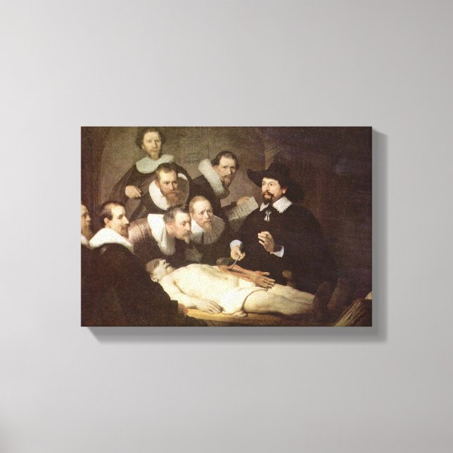 Rembrandt van Rijn - Anatomy Lesson Canvastryck (Framsida)