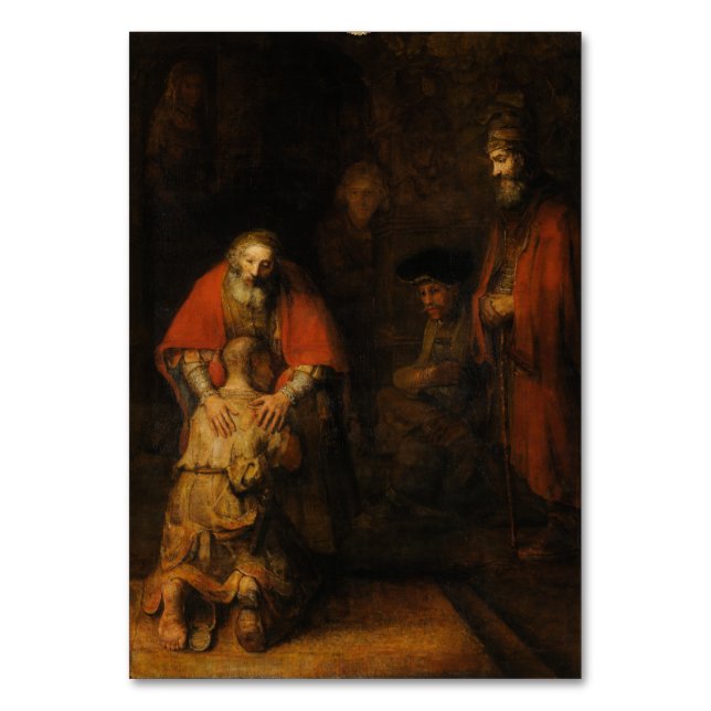 Rembrandt van Rijn återlämnar Prodigal Son Bordsnummer (Framsidan)
