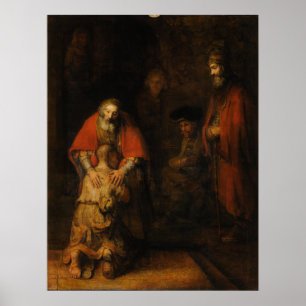 Rembrandt van Rijn återlämnar Prodigal Son Poster