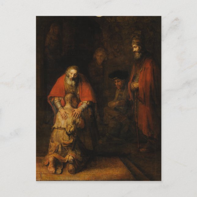 Rembrandt van Rijn återlämnar Prodigal Son Vykort (Framsida)