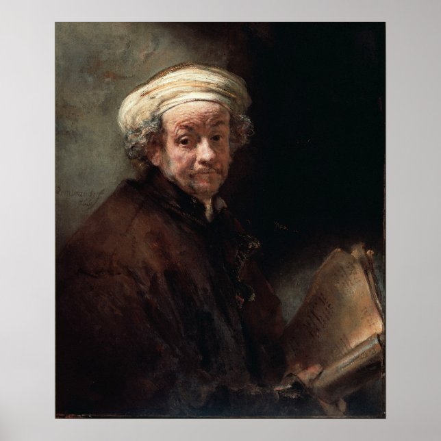 Rembrandt Van Rijn, Autoportret Poster (Framsidan)
