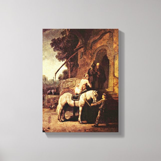 Rembrandt van Rijn - Bran Samaritan Canvastryck (Framsida)