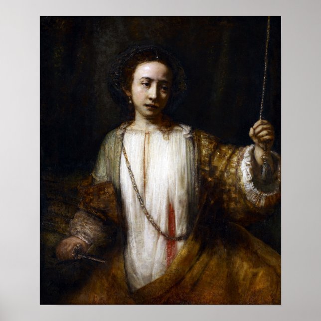 Rembrandt van Rijn Lucretia Poster (Framsidan)