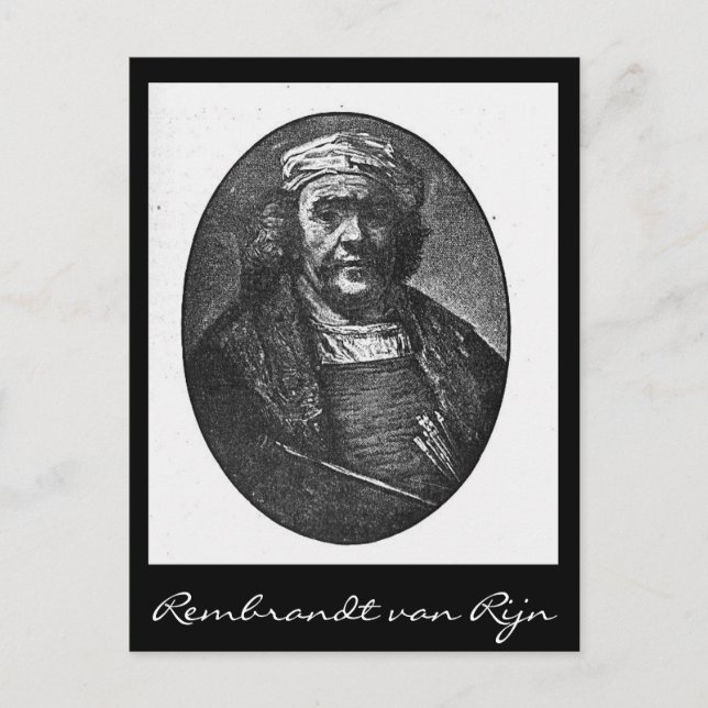 Rembrandt Van Rijn Vykort (Framsida)