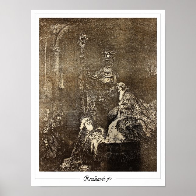 Rembrandt van Rijn Zedign Art Poster #105 (Framsidan)