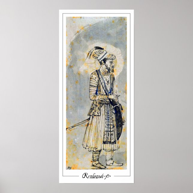 Rembrandt van Rijn Zedign Art Poster #230 (Framsidan)