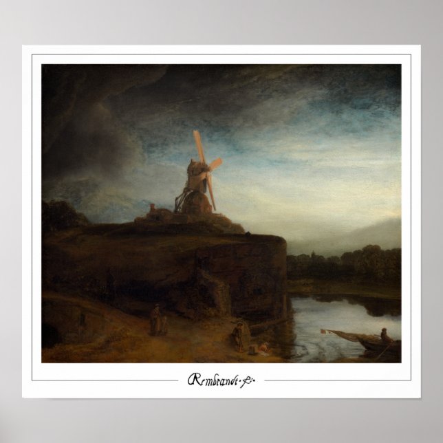 Rembrandt van Rijn Zedign Art Poster #30 (Framsidan)