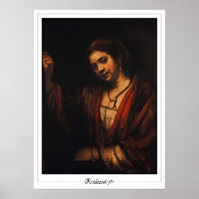 Rembrandt van Rijn Zedign Art Poster #329 (Framsidan)