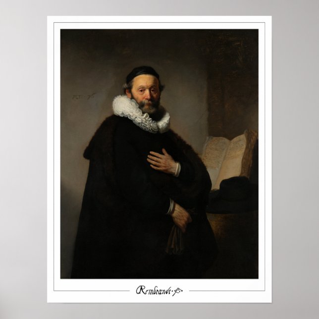 Rembrandt van Rijn Zedign Art Poster #337 (Framsidan)