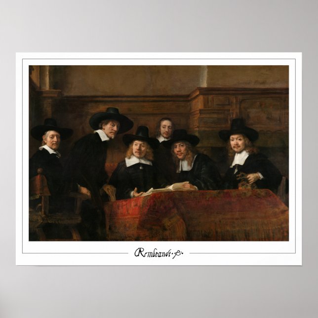 Rembrandt van Rijn Zedign Art Poster #354 (Framsidan)