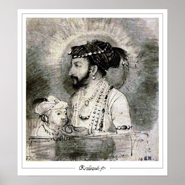 Rembrandt van Rijn Zedign Art Poster #406 (Framsidan)