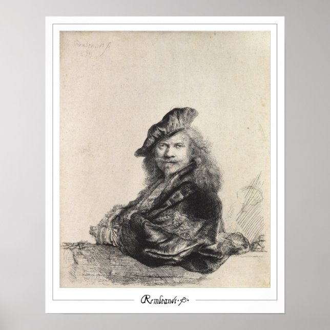 Rembrandt van Rijn Zedign Art Poster #49 (Framsidan)