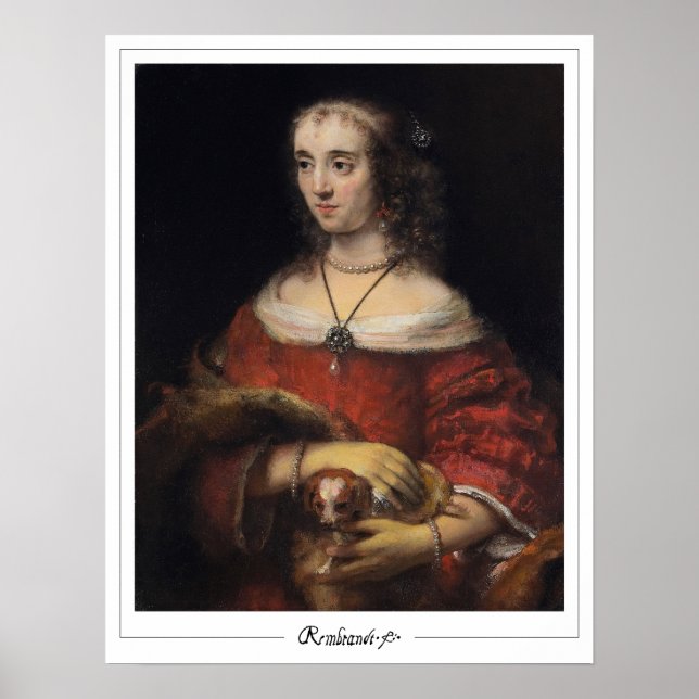 Rembrandt van Rijn Zedign Art Poster #6 (Framsidan)