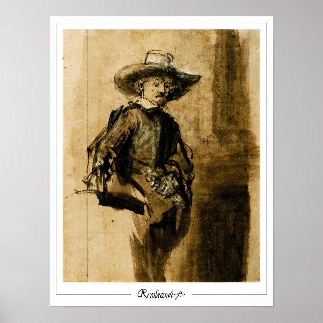 Rembrandt van Rijn Zedign Art Poster #638 (Framsidan)