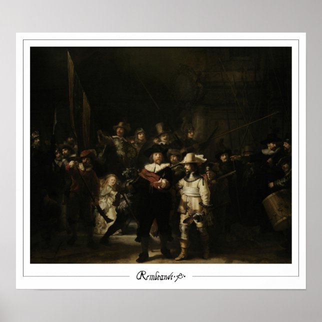 Rembrandt van Rijn Zedign Art Poster #701 (Framsidan)