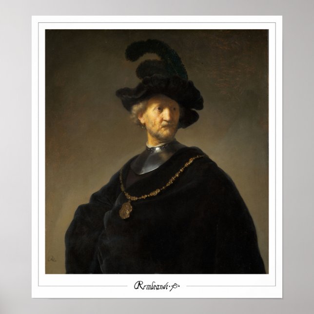 Rembrandt van Rijn Zedign Art Poster #713 (Framsidan)